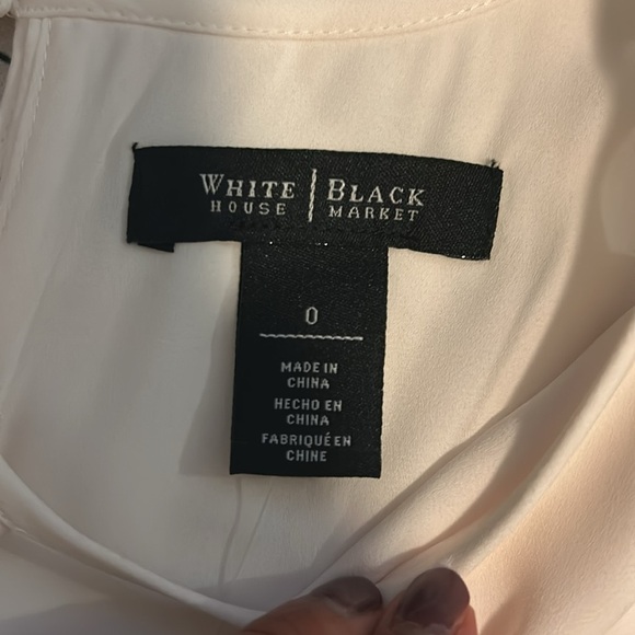 White House Black Market White Asymmetrical Dress size 0 - Picture 3 of 8